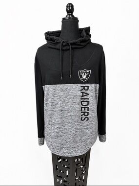 NFL Team Apparel Las Vegas Raiders Gray Black Hoodie XL